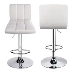 GENERICO - Silla Tipo Bar Acolchada Color Blanco