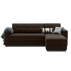 undefined - Sofá en L Derecho Tepuy Tela Anti Fluidos Marrón 220X80X80