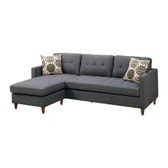 undefined - Sofá en L Derecho Alberto Tela Anti Fluidos Griss 220X80X80