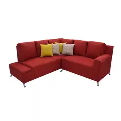 MUEBLES DE LUJO - Sofá en L Izquierdo Tomas Terciopelo Rojo 195x75x90