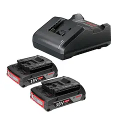 BOSCH - Kit 2 Baterias Gba 18v 2 Ah + 1 Cargador Gal 18v-20