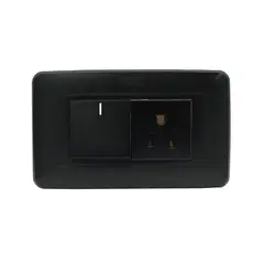 GENERICO - Interruptor + Toma Negro Electric Línea Amanecer VCP