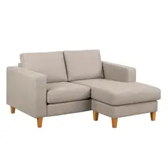 MUEBLES DE LUJO - Sofá en L Derecho Chiqui Tela Antifluidos Beige 154x80x86