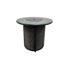 SEASONAL TRENDS - Mesa de Comedor Redonda de Mimbre 109.220cm