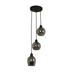 IKELITE - Lámpara Colgante Negro 3 Luces E27 40w 21244-2