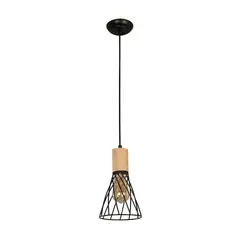 IKELITE - Lámpara Colgante Negro 1 Luz E27 60w 56 21327-2