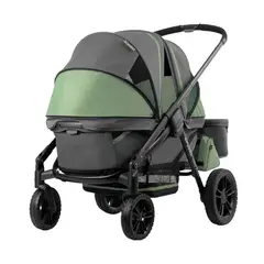 EVENFLO - Coche Todoterreno Pivot Xplore Dreamz con Inserto de Moisés, Toldo UPF 50+ y Ruedas Todo Terreno Color Verde Marca