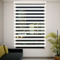 JUST HOME COLLECTION - Cortina Roller Duo 100x180cm Blanco Glase