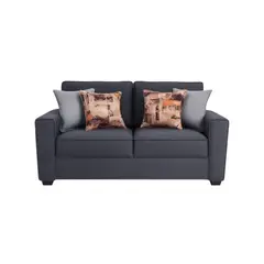 MUEBLES DE LUJO - Sofá Peña 2 Puestos Gris Tela Antifluidos 160x95x90