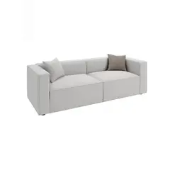 MUEBLES DE LUJO - Sofá Gomez 2 Puestos Tela Antifluidos 160x80x70 Gris