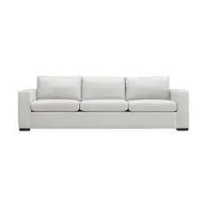 MUEBLES DE LUJO - Sofá Calandra 3 Puestos Tela Antifluidos 220x95x85 Blanco