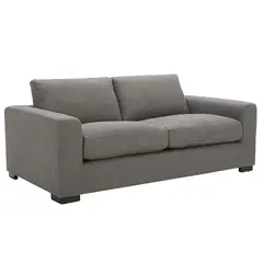 undefined - Sofá King 3 Puestos Tela Antifluidos 200x90x80 Gris