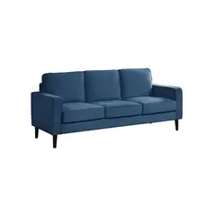 undefined - Sofá Patty 3 Puestos Tela Antifluidos 190x75x75 Azul