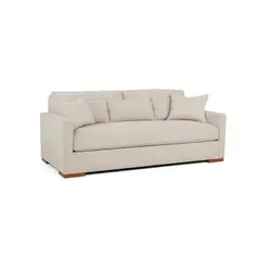 MUEBLES DE LUJO - Sofá Calisto 3 Puestos Tela Antifluidos 210x85x80 Beige