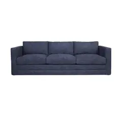 MUEBLES DE LUJO - Sofá Calendre 3 Puestos Tela Antifluidos 220x85x90 Azul