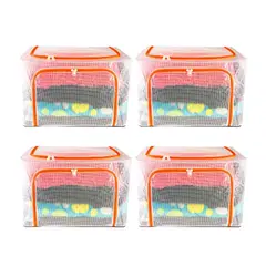 ENERGY PLUS - Set x4 Cajoneros Organizador 66l Apilable Naranja