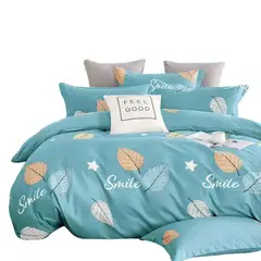 MY HOME STORE - Funda Duvet Estampado Hojas En Azul Doble