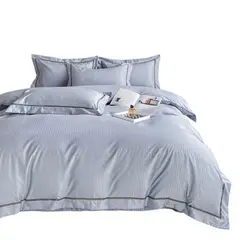 MY HOME STORE - Funda Duvet Unicolor Con Detalles En Relieve Celeste Doble