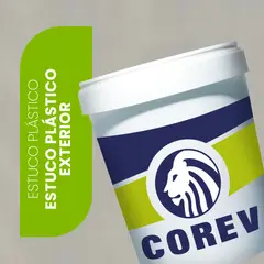 COREV - Estuco plastico para muro exterior gris Cuñete