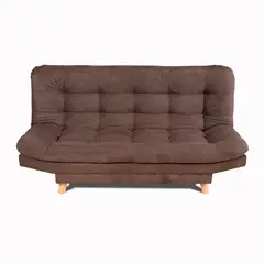 TODOTEJIDOS - Sofá Cama Valencia Chocolate 3 puestos 180x84x85 + Cojines