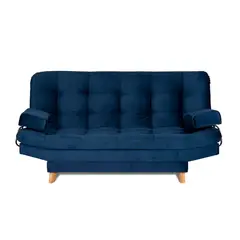 TODOTEJIDOS - Sofá Cama Valencia Azul Petroleo 3 puestos 180x84x85