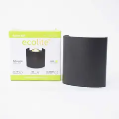 ECOLITE - Aplique Led Wall-ex2 2x1w 3000k Negro