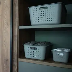 MADECENTRO - Cesta Organizadora Maxi sin Tapa Plomo