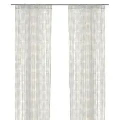 BELLAHOGAR - Kit 2 Cortina Ojalete Bitono Marfil