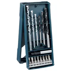 BOSCH - Set de Brocas y Puntas Mini X-line para Perforar y Atornillar x 15 Piezas