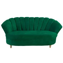 LA AMOBLADORA - Sofá Palma Vintage Moderno Verde Esmeralda 90X176X91 Cm