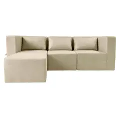 LA AMOBLADORA - Sala Modular Nordica Zeus 6 Puestos Ivory 80X235X85 Cm