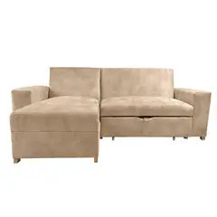LA AMOBLADORA - Sala en L con Sofá Cama London Beige 45X198X210 Cm