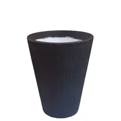 DECORPLANTAS - Matero De Cemento Cono Rayado Luxury 49X38X Cm