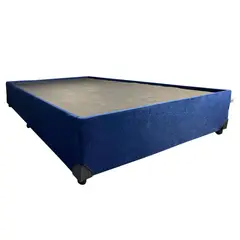 undefined - Base Cama Wide 90x190x33 Entera con Pestaña Navy