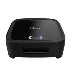 OSTER - Sandwichera Compacta con Platos Hondos Incluye Botón de Apagado Color Negro