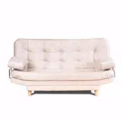 TODOTEJIDOS - Sofá Cama Valencia Marmol Marfil 3 puestos 180x84x85+ Puff