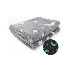 undefined - Cobija Manta Magica Brilla En Oscuridad Cama Niños Gris