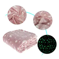 undefined - Cobija Manta Magica Brilla En Oscuridad Cama Niños Rosada
