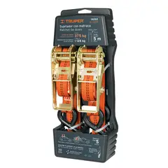 TRUPER - Juego de Sujetador 2 Piezas con Ratchet Cap 1125 kg Resistente al Agua