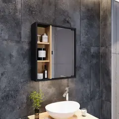 SENSI DACQUA - Gabinete de Baño Mesty 60x51.5x14cm Panela Negro
