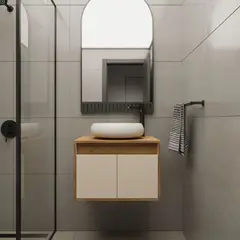 SENSI DACQUA - Mueble Elevado Para Lavamanos Trem 41.5x60x46cm Miel Toquilla