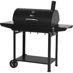 ROYAL GOURMET - Asador A Carbón 1/2 Tambor Con Bandeja Con Tapa 54X125Cm
