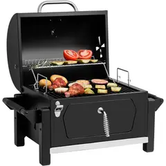 ROYAL GOURMET - Asador A Carbón 1/2 Tambor Con Bandeja Con Tapa A 47X70Cm