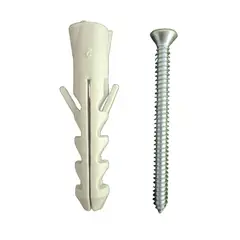 PLASTICOS Y AFINES - Chazo Aleta 1/2 Largo + Tornillo 14 X 3 20 Unidades