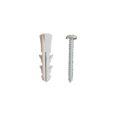 PLASTICOS Y AFINES - Chazo Doble Aleta 5/16 x 80 Unidades Con Tornillo 10 x 1 1/2´ x 80 Unidades