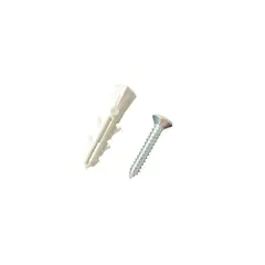 PLASTICOS Y AFINES - Chazo Doble Aleta 1/4 x 100 Unidades Con Tornillo 8 X1´ x 100 Unidades