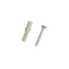 PLASTICOS Y AFINES - Chazo Aleta 3/16 + Tornillo 6 X1 X 100 undades