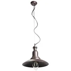 DESIGNER - Lámpara Colgante Bronce Cepillado 1 Luz E27 60w