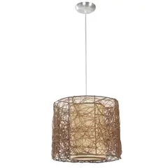 IKELITE DESIGN - Lámpara Colgante Níquel Satinado 1 Luz E27 60w