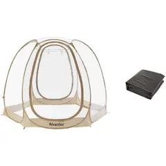 ALVANTOR - Carpa Burbuja 4-6 Personas 3x3x2 m Tienda Iglú Transparente con Protección Climática y Montaje Instantáneo